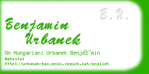 benjamin urbanek business card